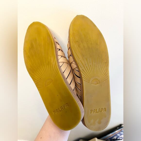 Palapa comala mule leather woven mule neutral minimalist st Agni flat summero - Picture 7 of 8